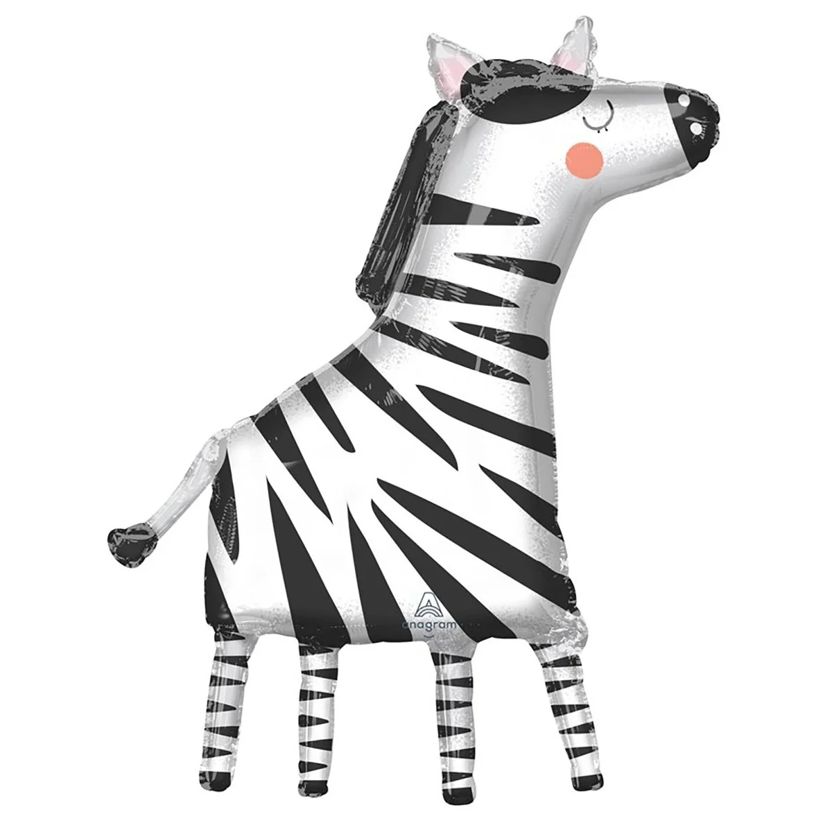 Get Wild Zebra Supershape Balloon, 36 Inches, 1 Count