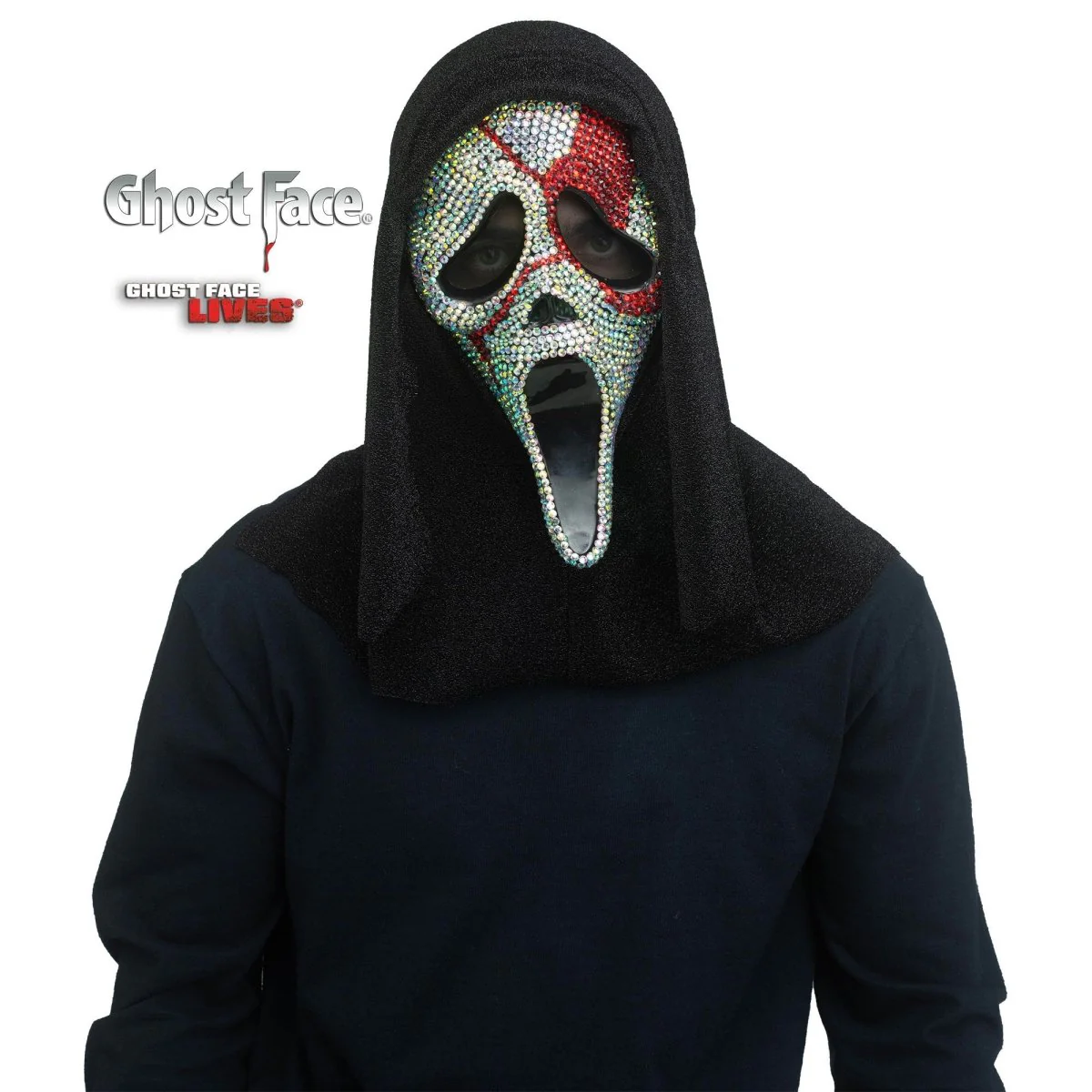 Ghost Face Bloody Bling Mask for Adults, Scream