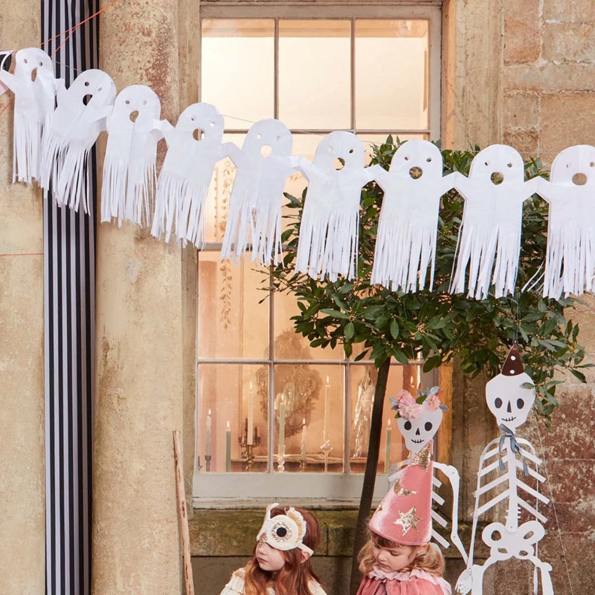 Ghost Tissue Paper Garland, 78 Inches, 1 Count - Image 5