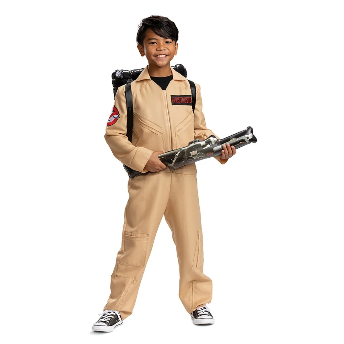 Ghostbusters Deluxe Costume for Kids, Jumpsuit and Proton Pack with Wand - Image 2