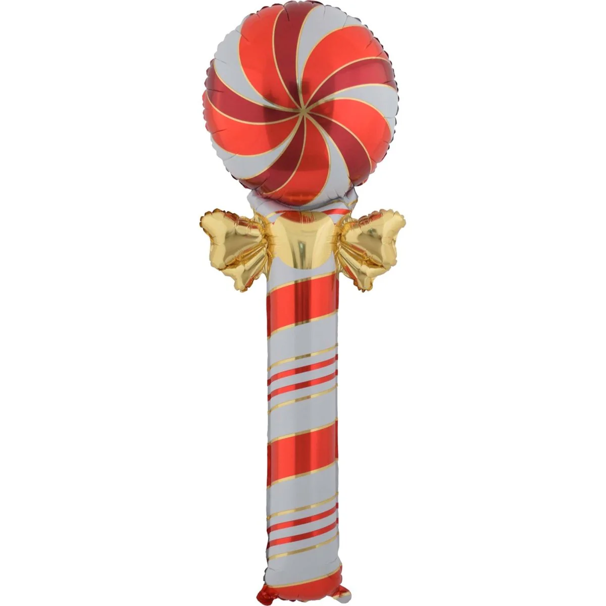 Giant Red Candy Cane Supershape Balloon, 59 Inches, 1 Count