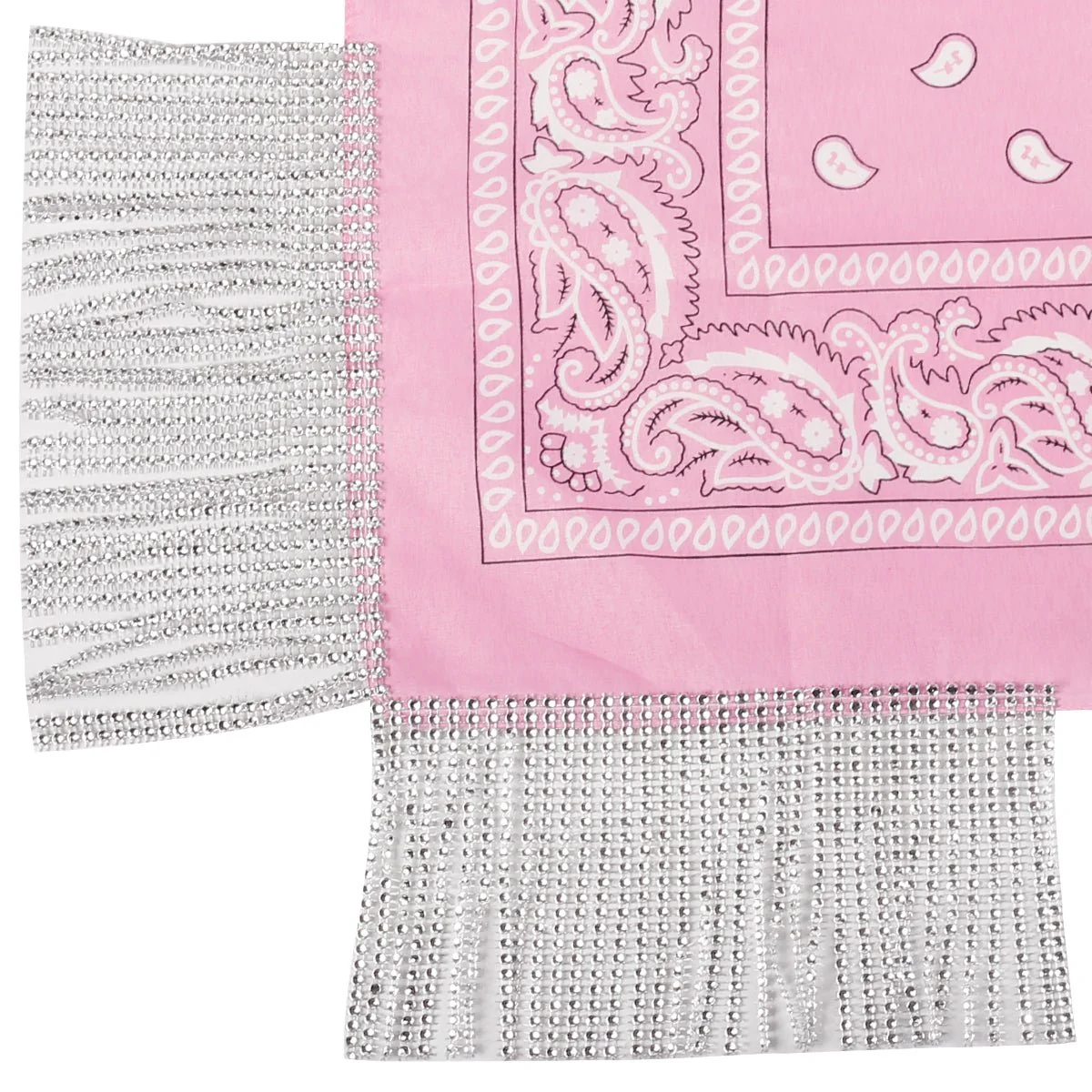Glam Fringe Pink Bandana, 1 Count - Image 3