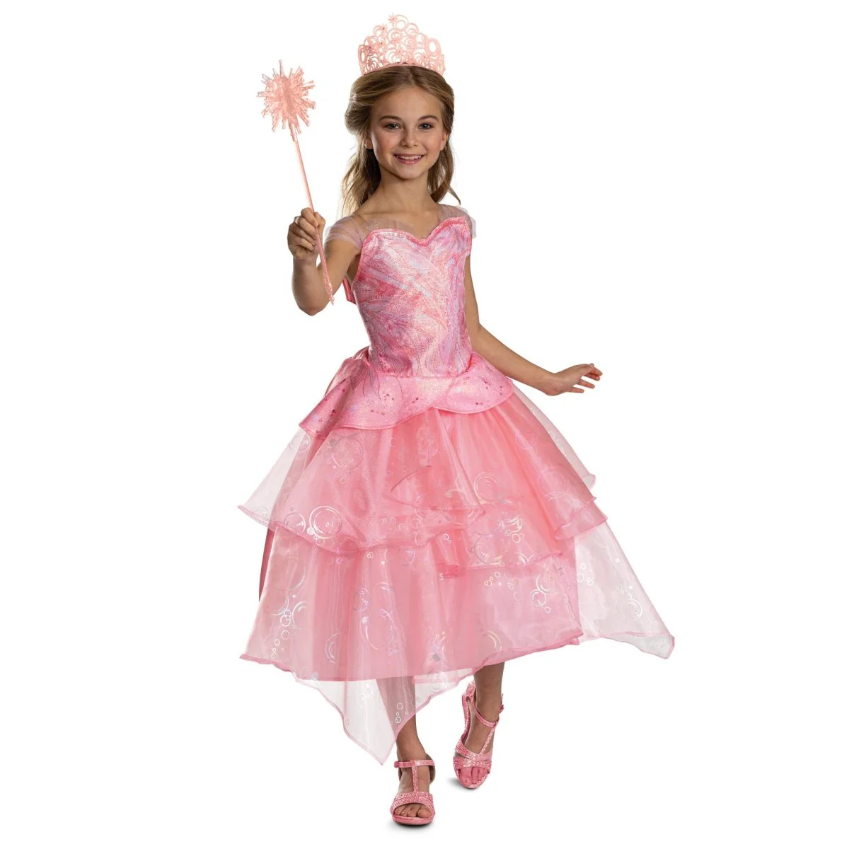Glinda Classic Costume for Kids, Wicked, Pink Dress - Image 2