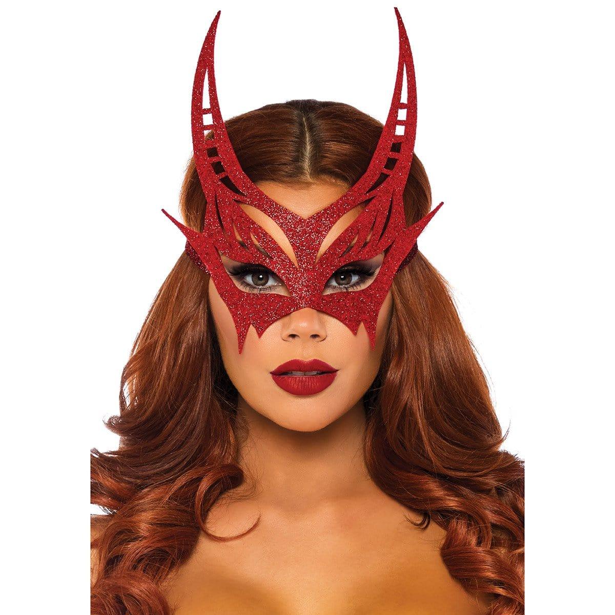 Red glitter devil mask