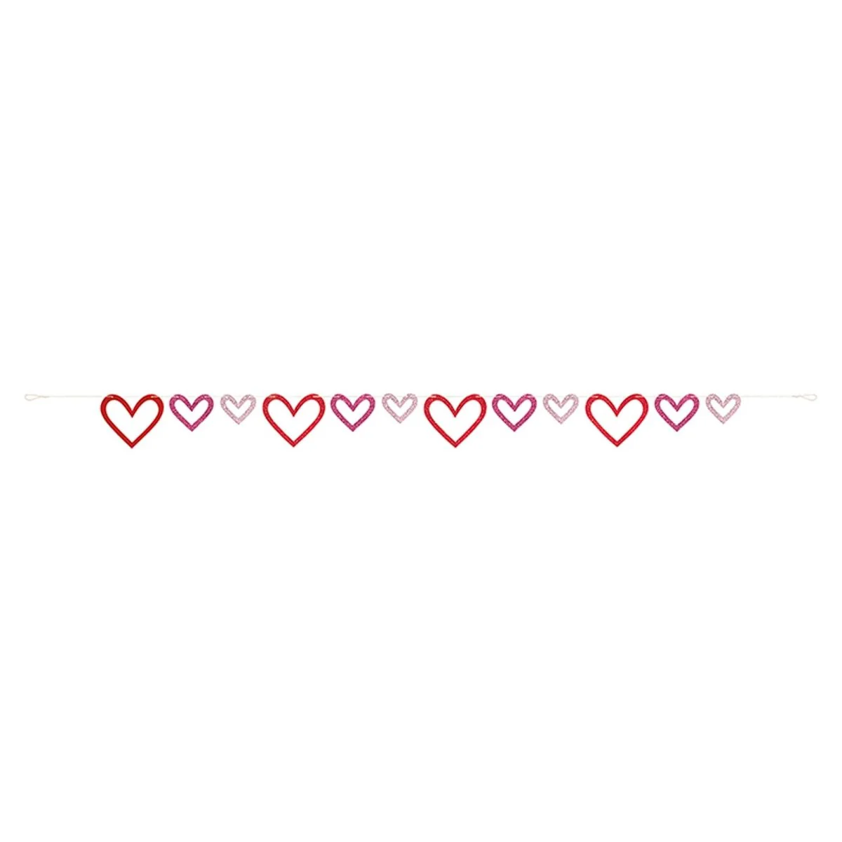 Glitter Heart Banner, 96 Inches, 1 Count - Image 2