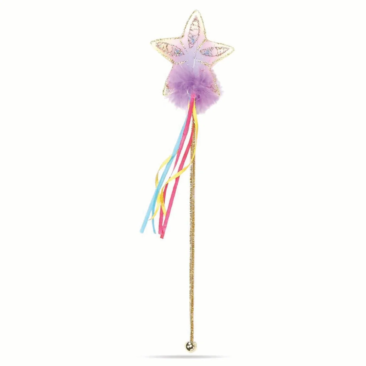 Glitter Rainbow Star Wand, Assortment, 1 Count