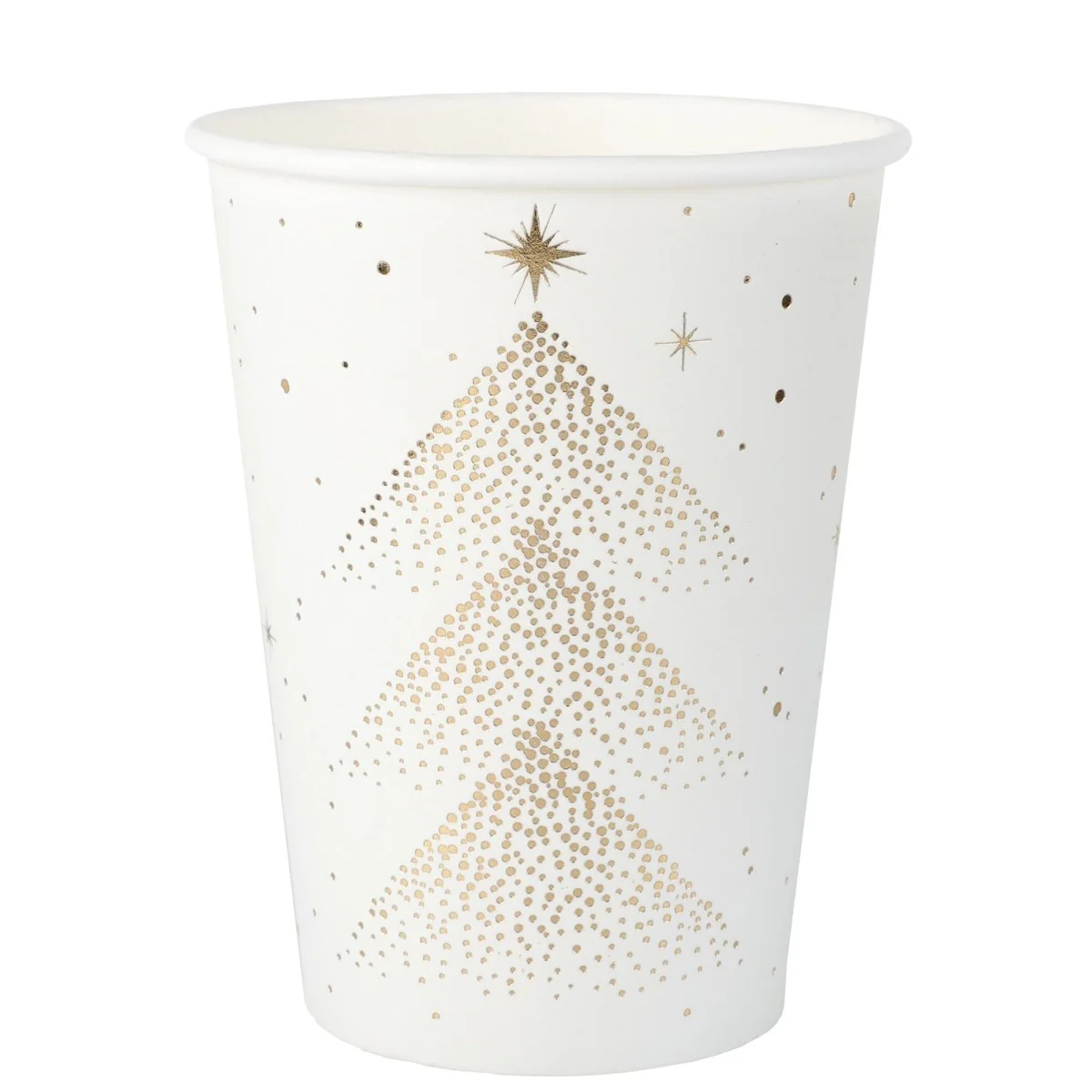 Glittering Christmas Paper Cups, 10 Count