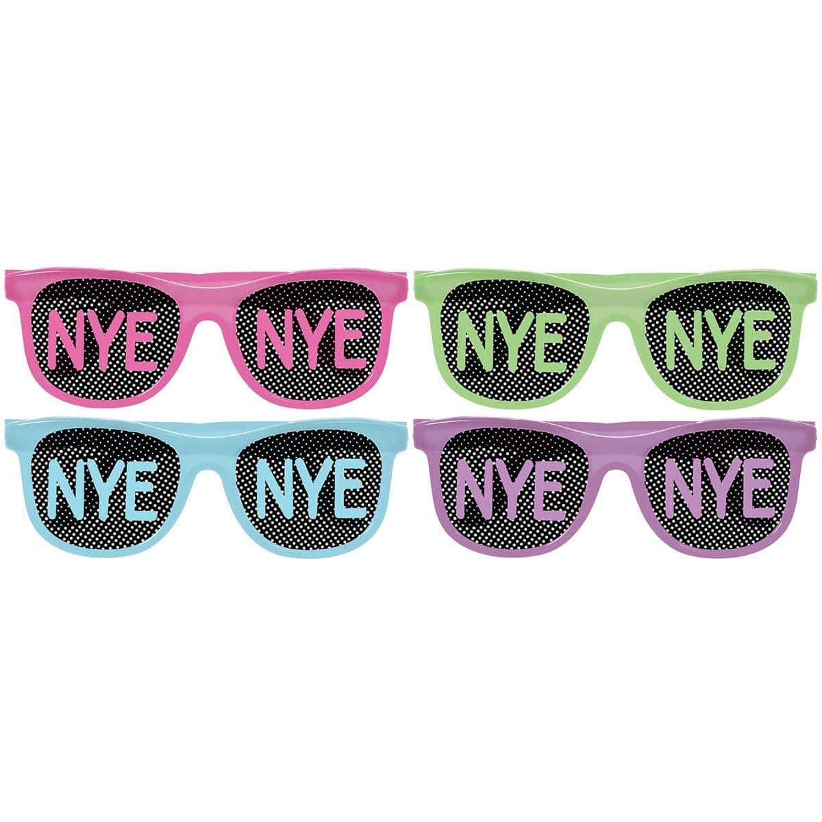 Glow In The Dark Glasses - Colorful Confetti - 8/pk