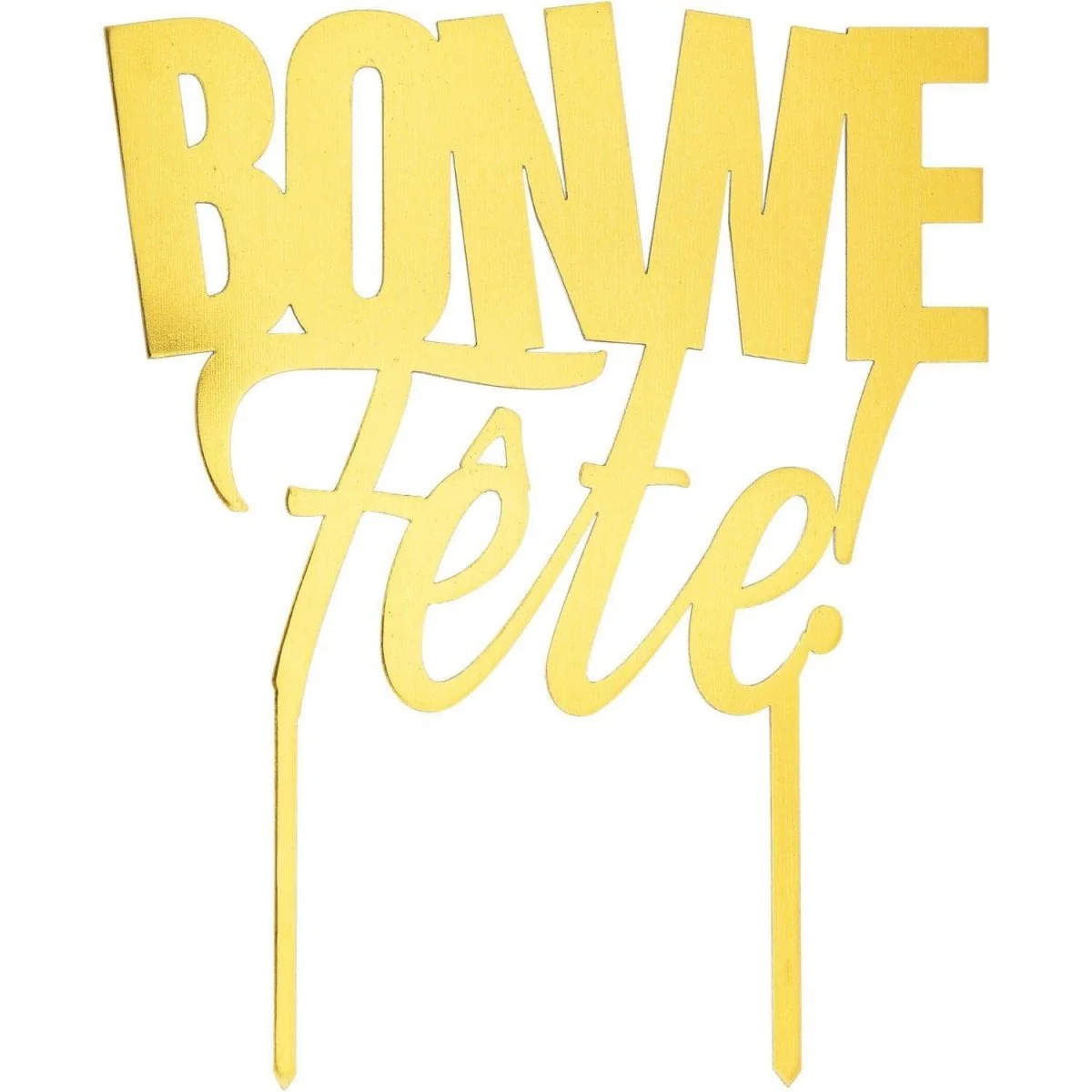 Gold Cake Topper -Bonne Fête