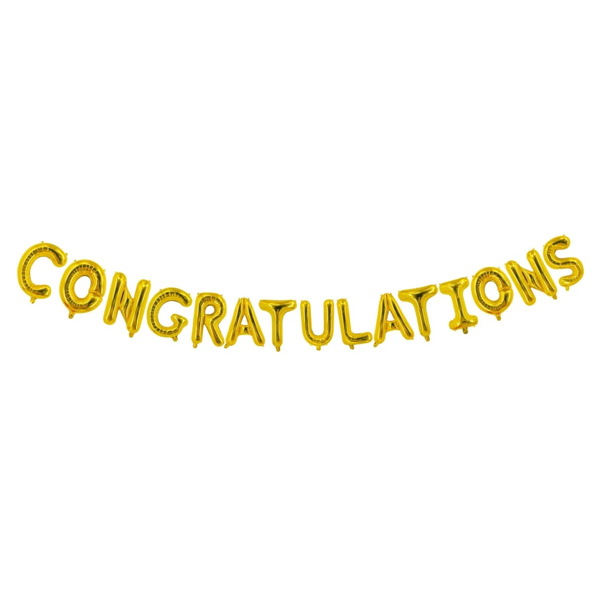 Gold Congratulations Air-Filled Foil Balloon Banner, 16 Inches, 1 Count