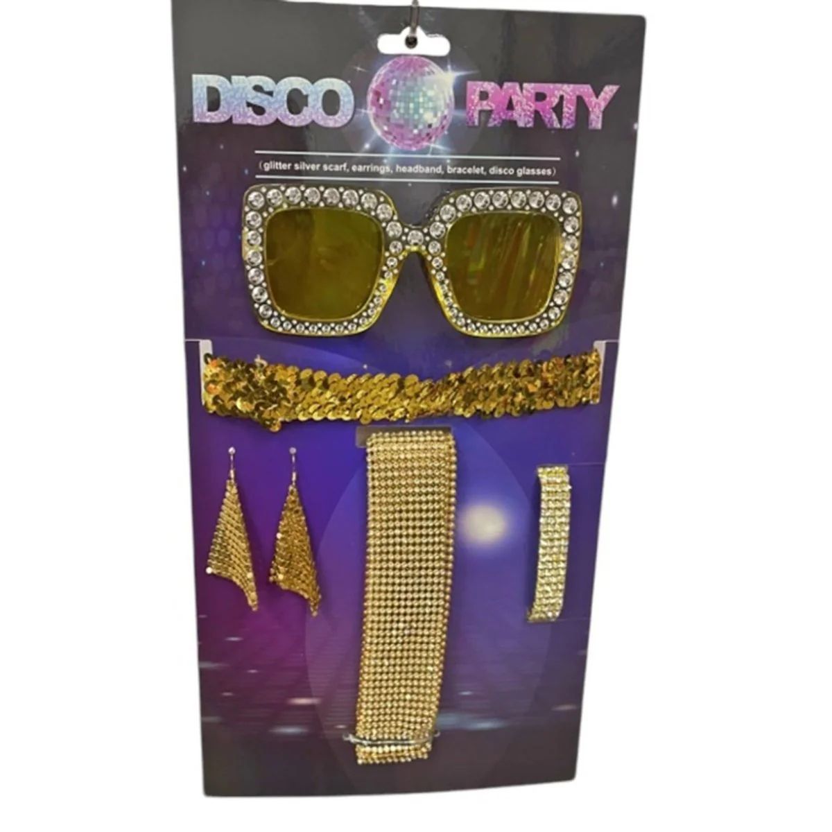 Gold Disco Accessory Kit for Adults