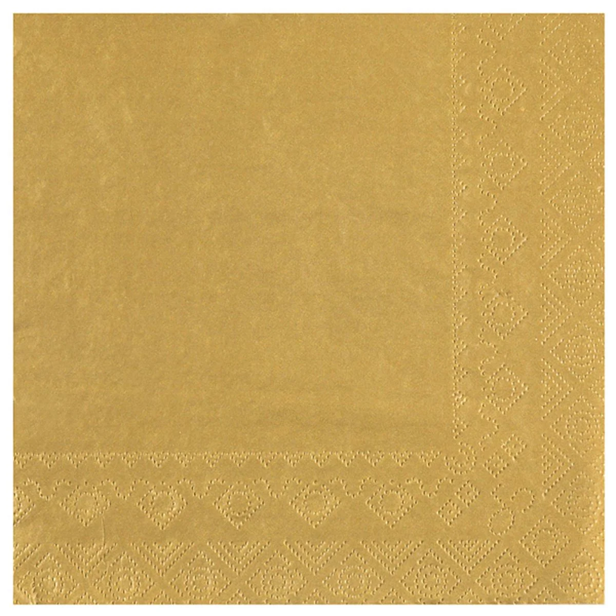 Gold Large Compostable Lunch Paper Party Napkins, 25 Count