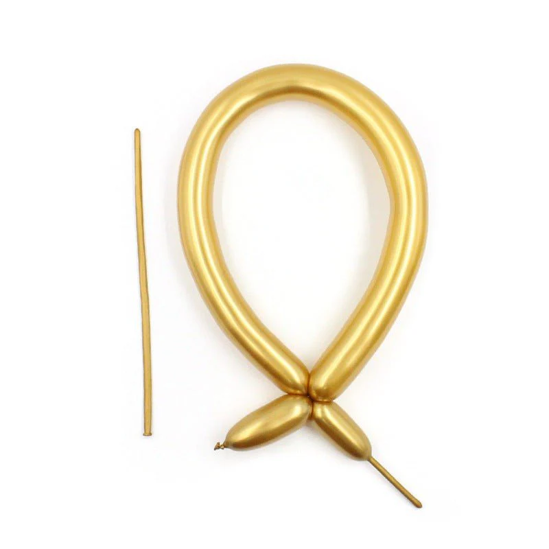 Gold Latex Balloon 260 mm, Chrome Collection, 100 Count