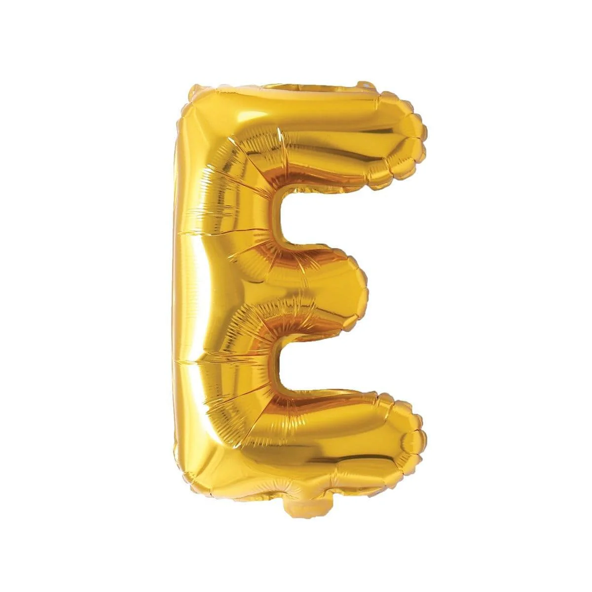 Gold Letter E Foil Balloon, 16 Inches