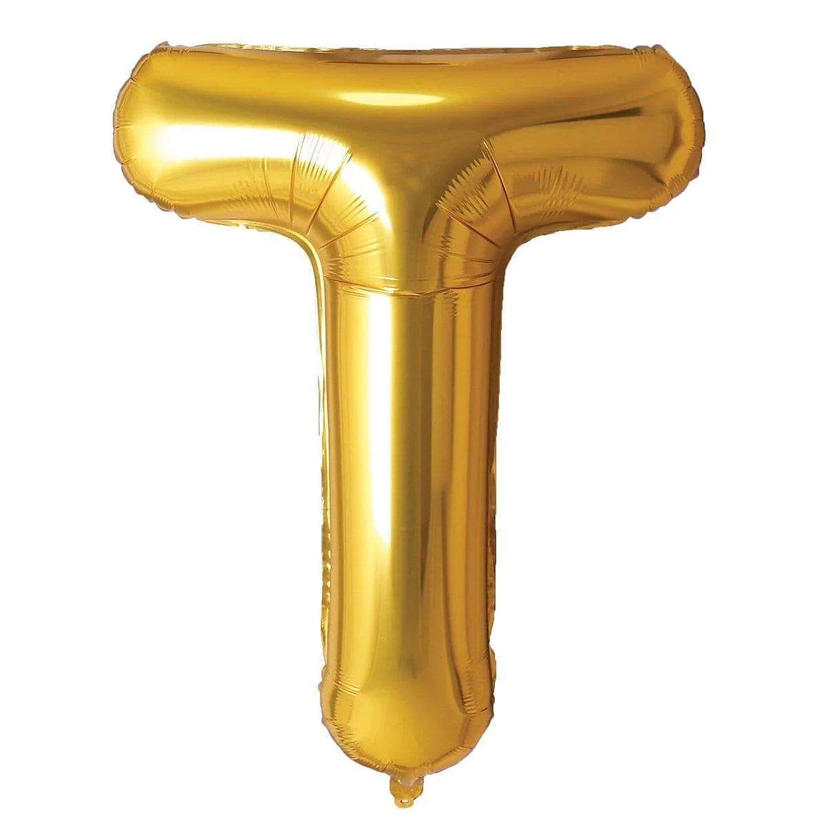 Gold Letter T Foil Balloon, 34 Inches