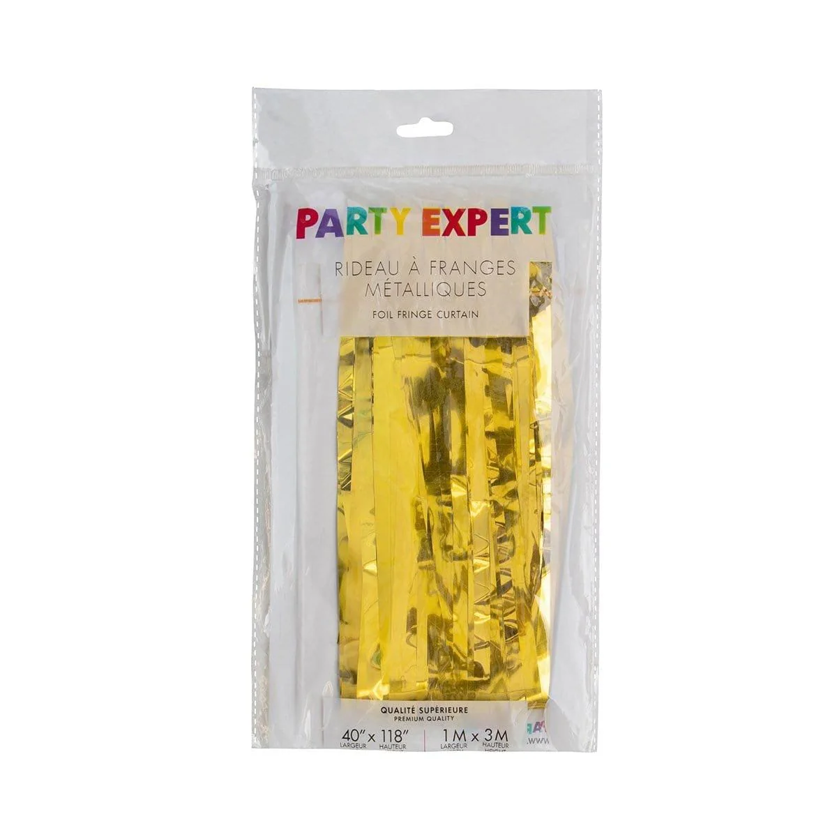 Gold, Matte Collection, Foil Fringe Curtain - Image 4