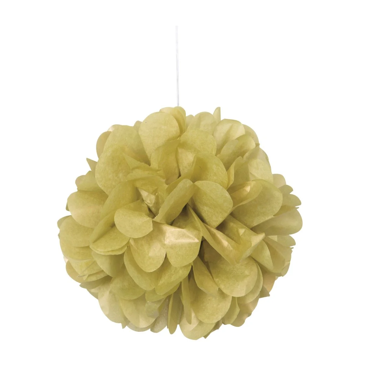 Gold Mini Puff Hanging Decorations, 9 Inches, 3 Count