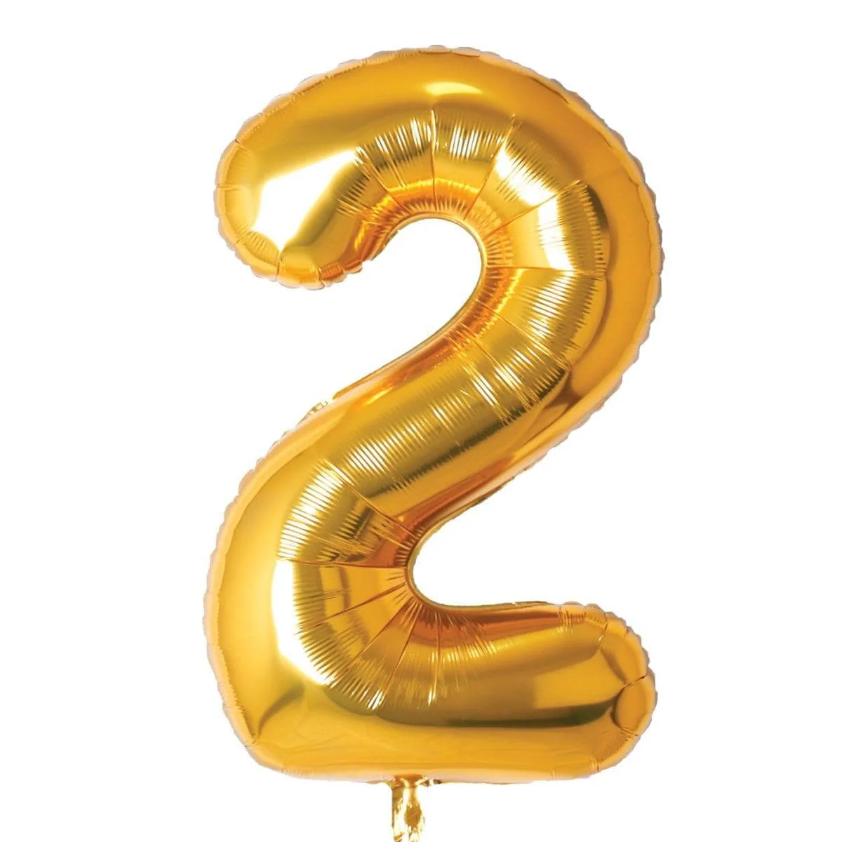 Gold Number 2 Foil Balloon, 40 Inches