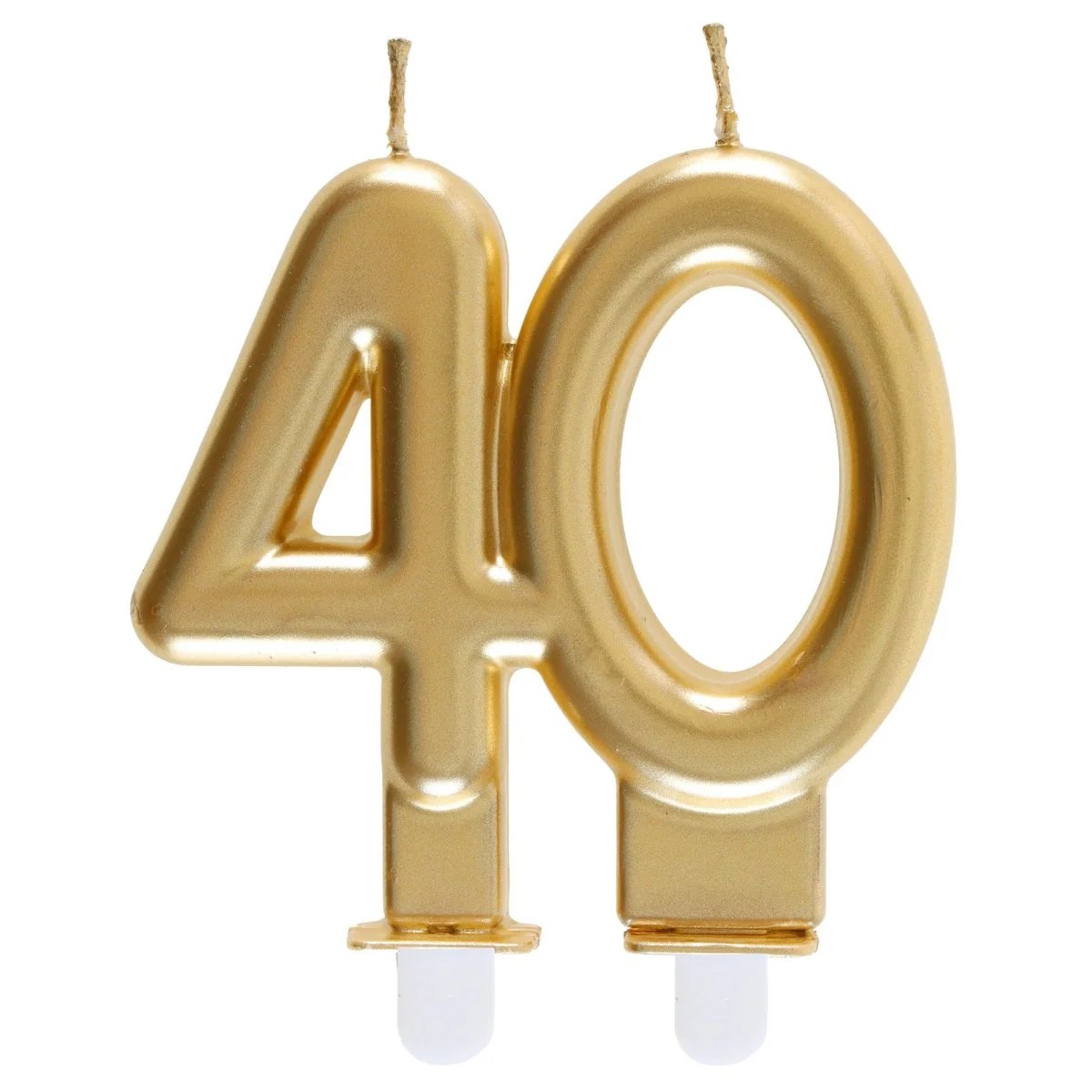Gold Number 40 Birthday Candle, 1 Count