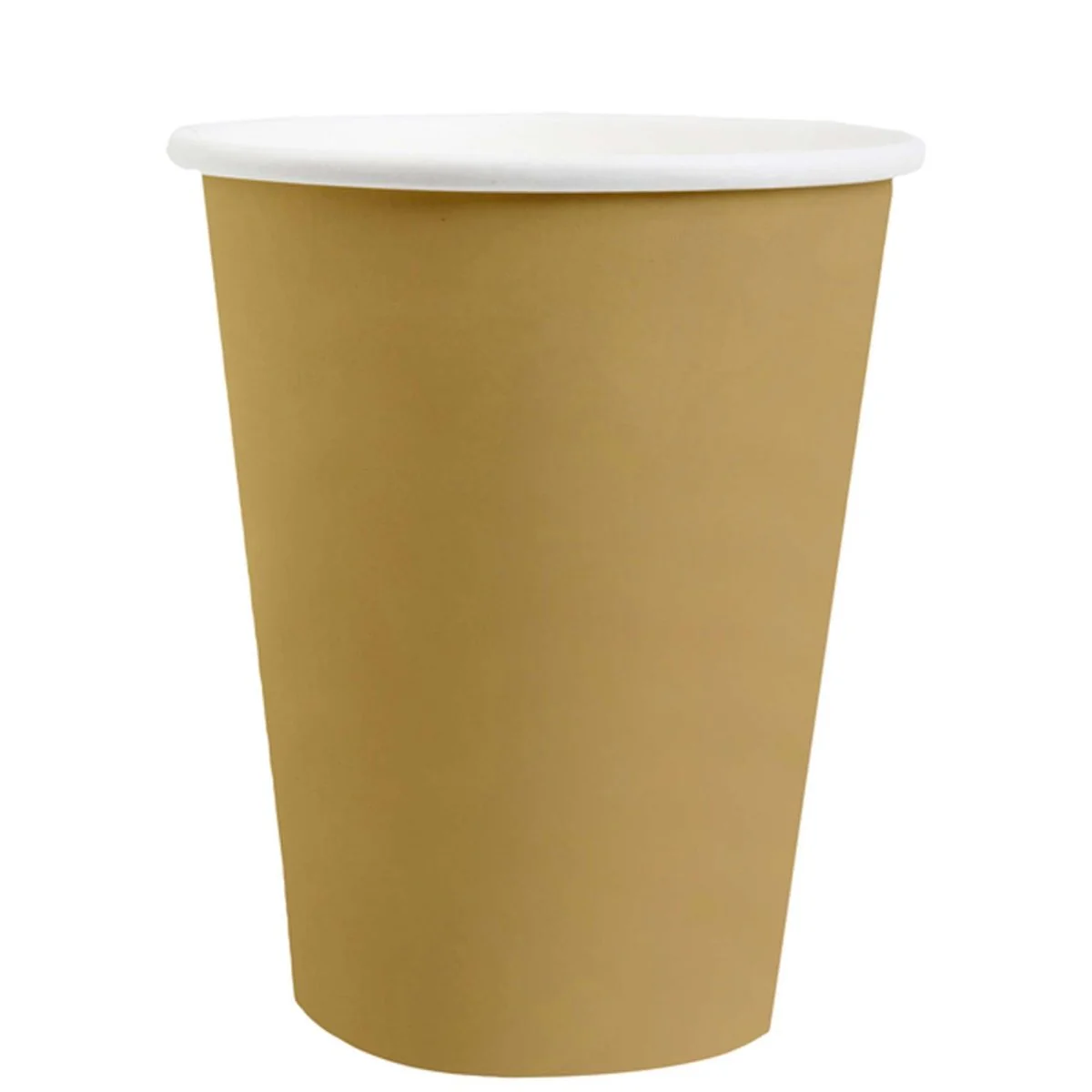 Gold Compostable Party Paper Cups, 9 Oz, 10 Count