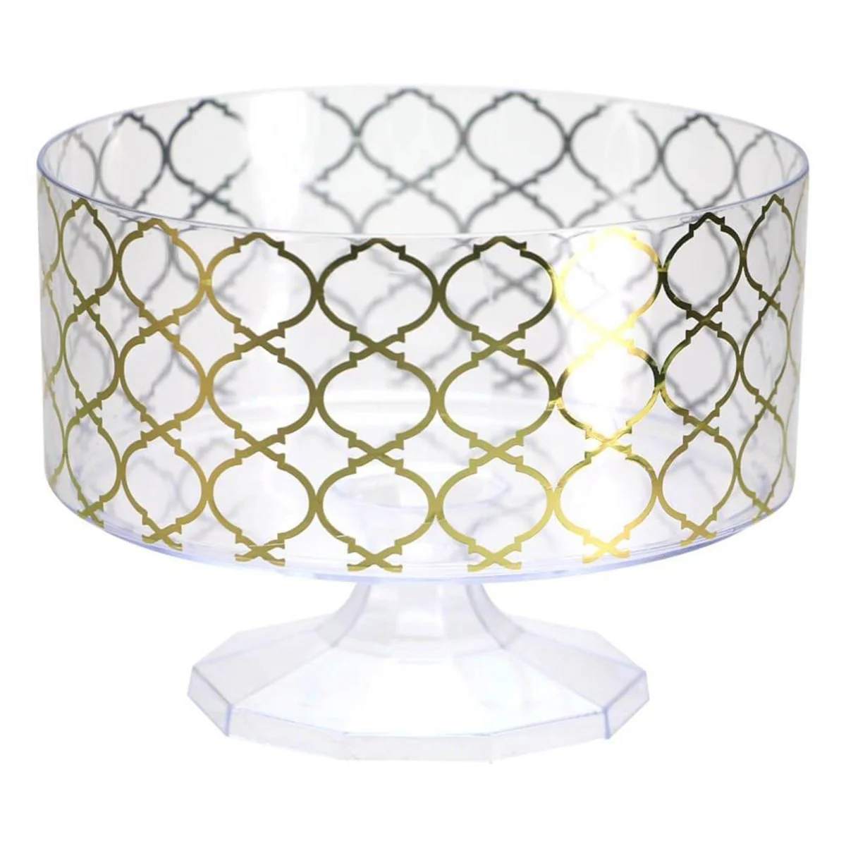 Gold Plastic Trifle Bowl, 40 Oz, 1 Count
