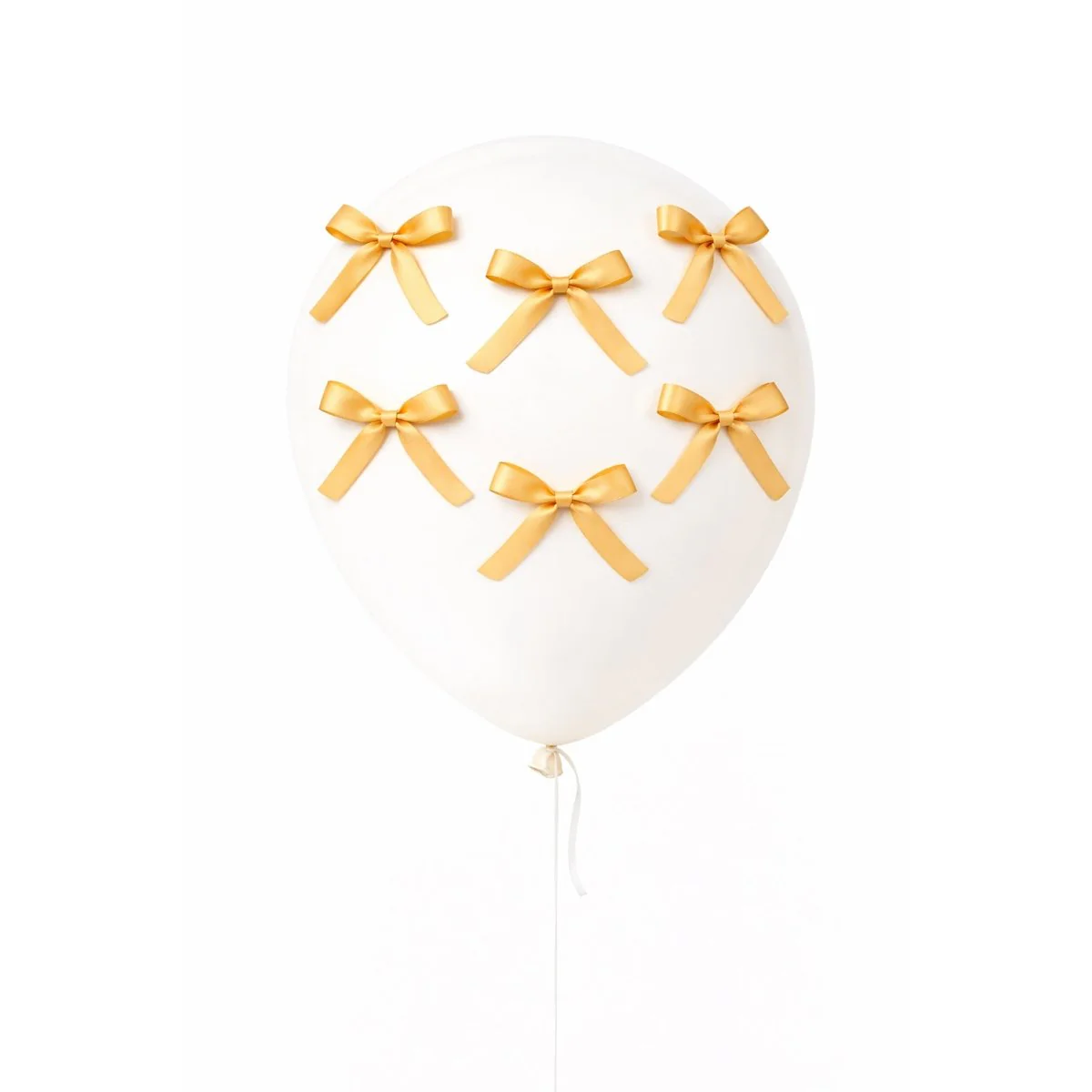 Gold Satin Decorative Bows, 3.5 Inches, 12 Count