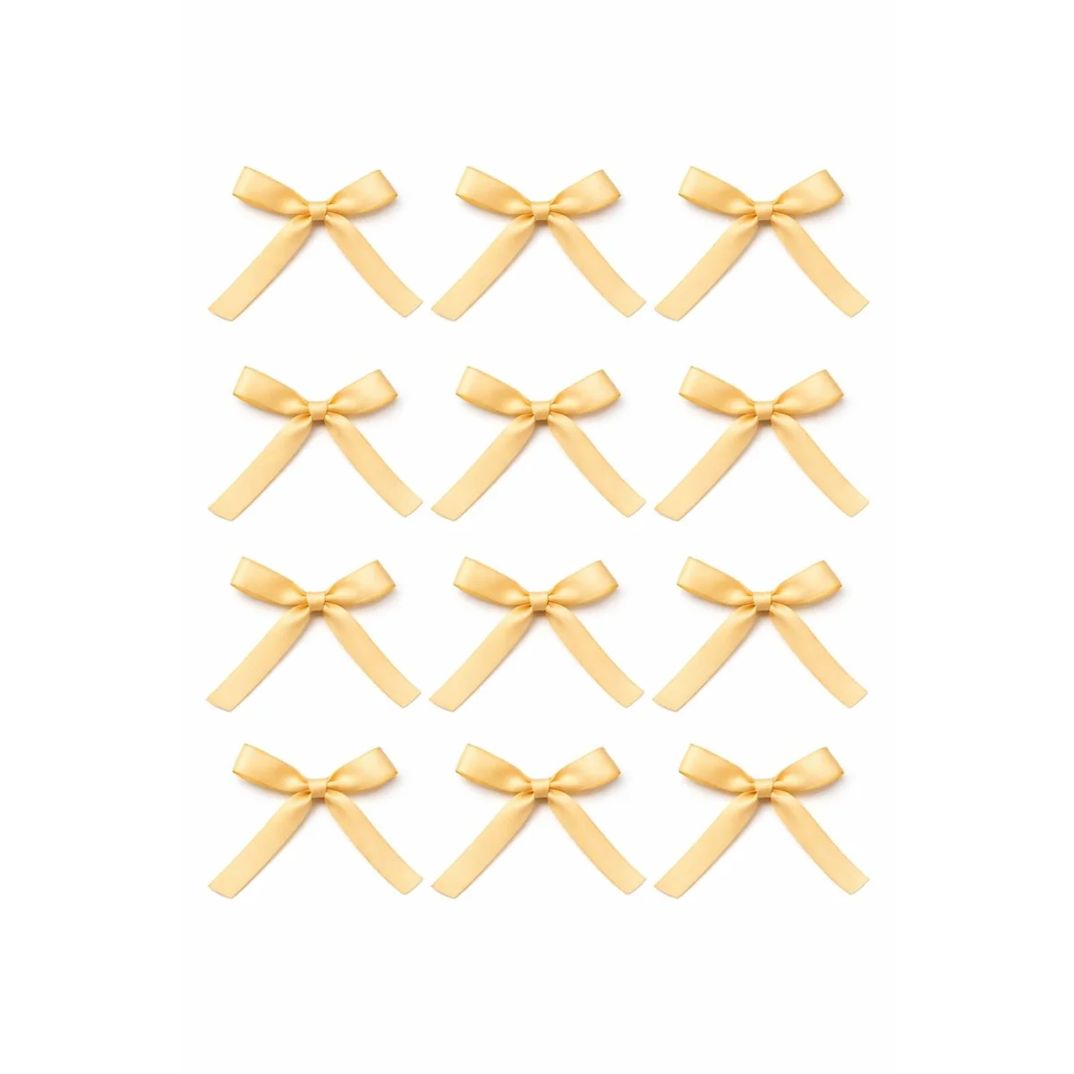 Gold Satin Decorative Bows, 3.5 Inches, 12 Count - Image 2
