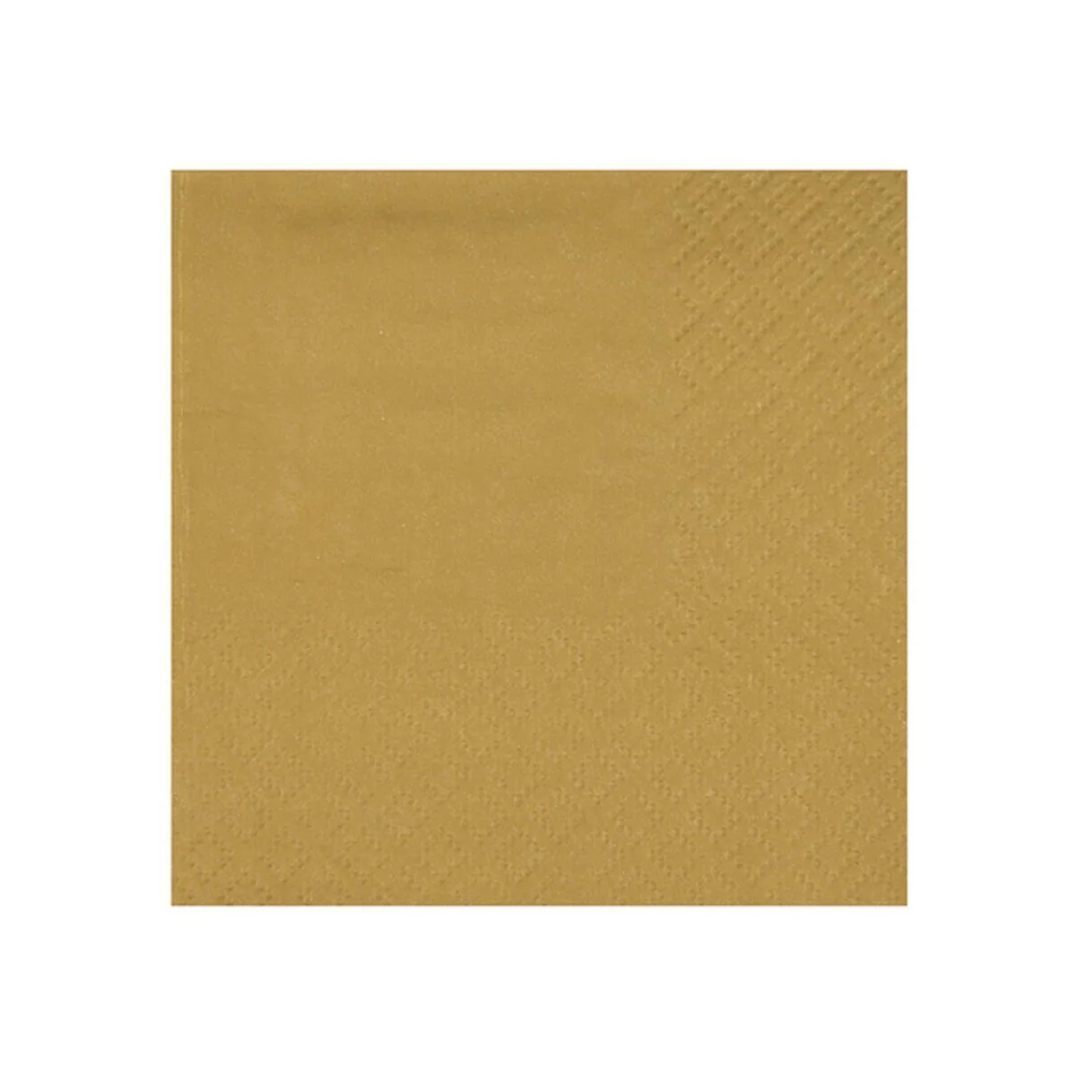 Gold Small Compostable Beverage Paper Party Napkins, 25 Count