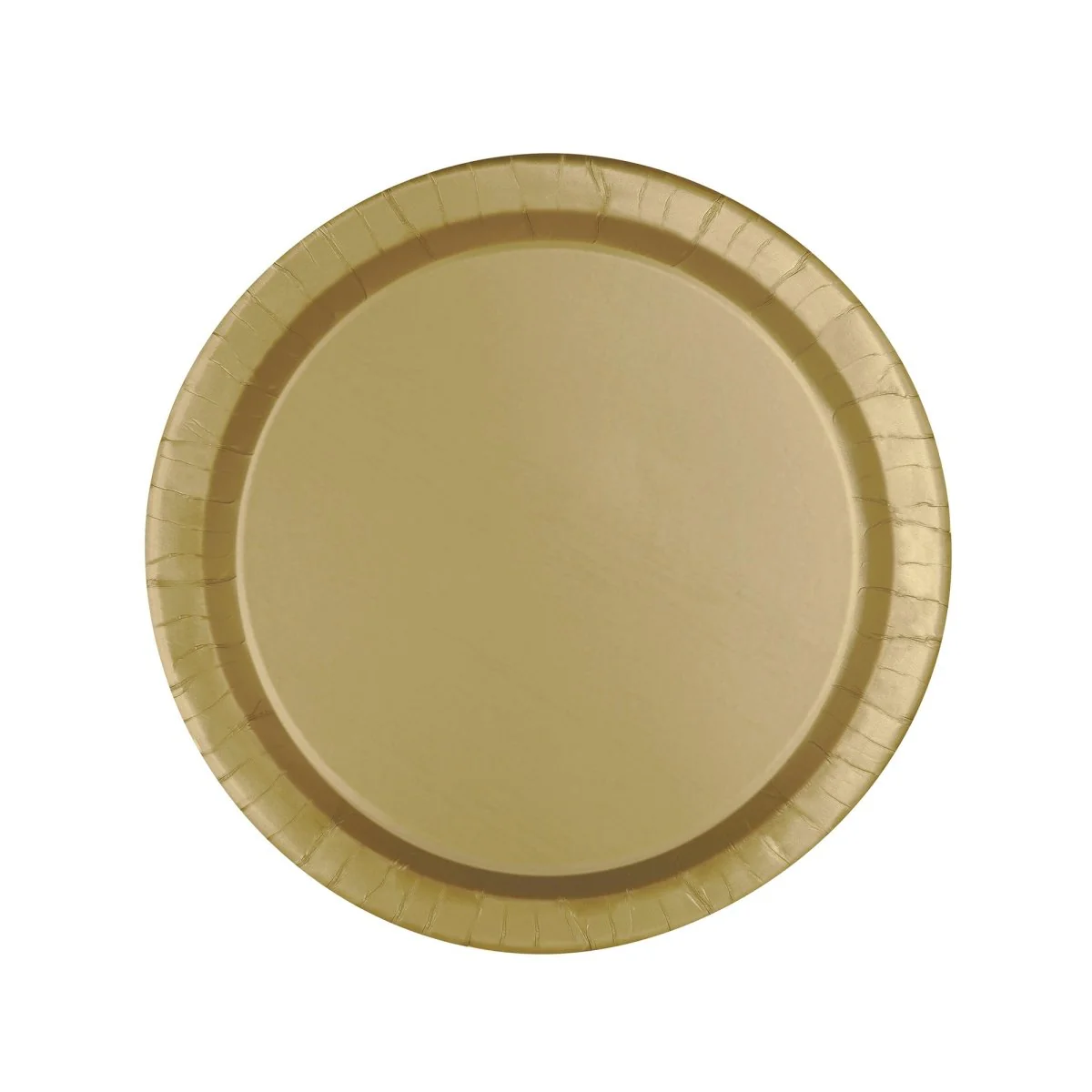 Gold Small Round Dessert Paper Plates, 7 Inches, 8 Count
