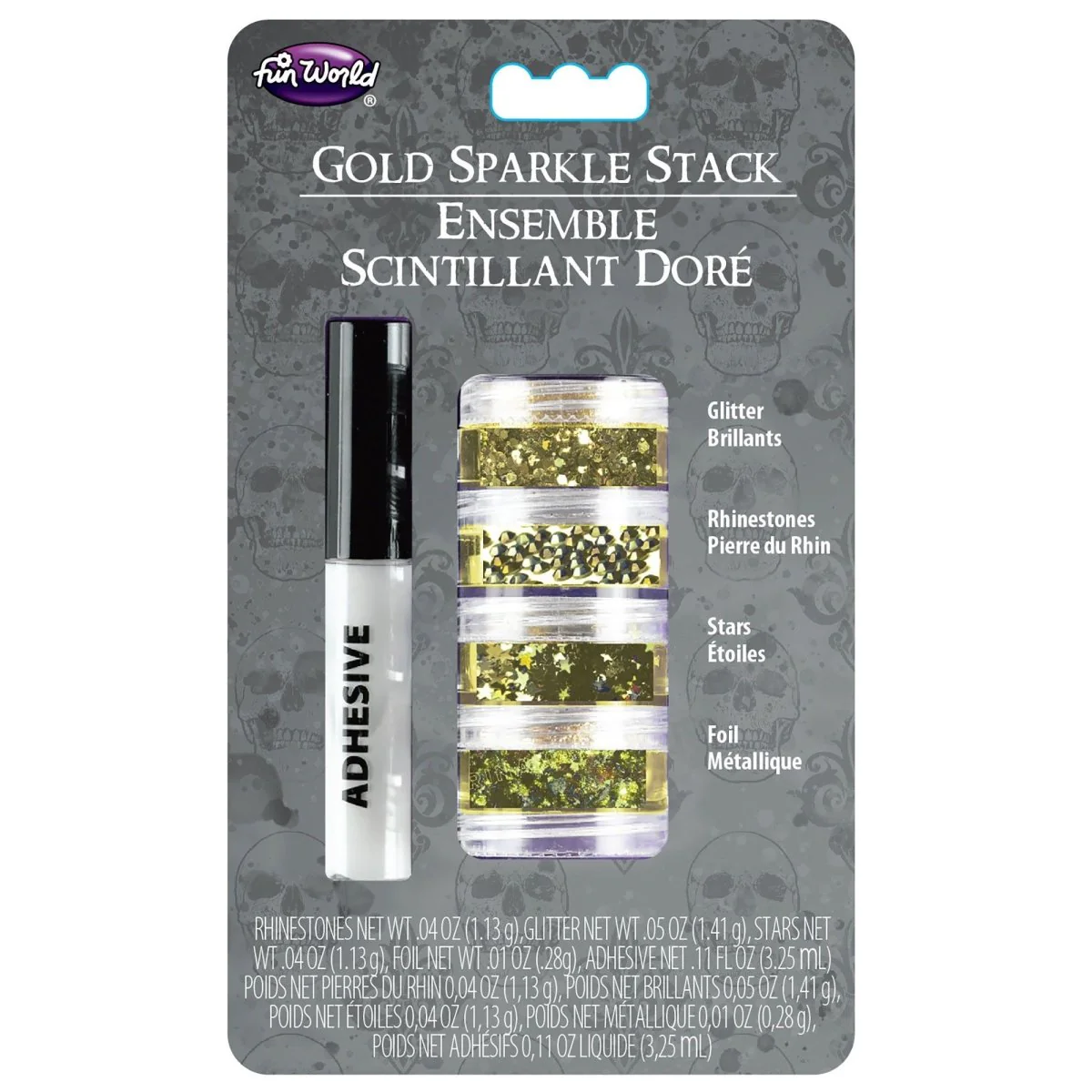Gold Sparkle Makeup Kit, 5 Count