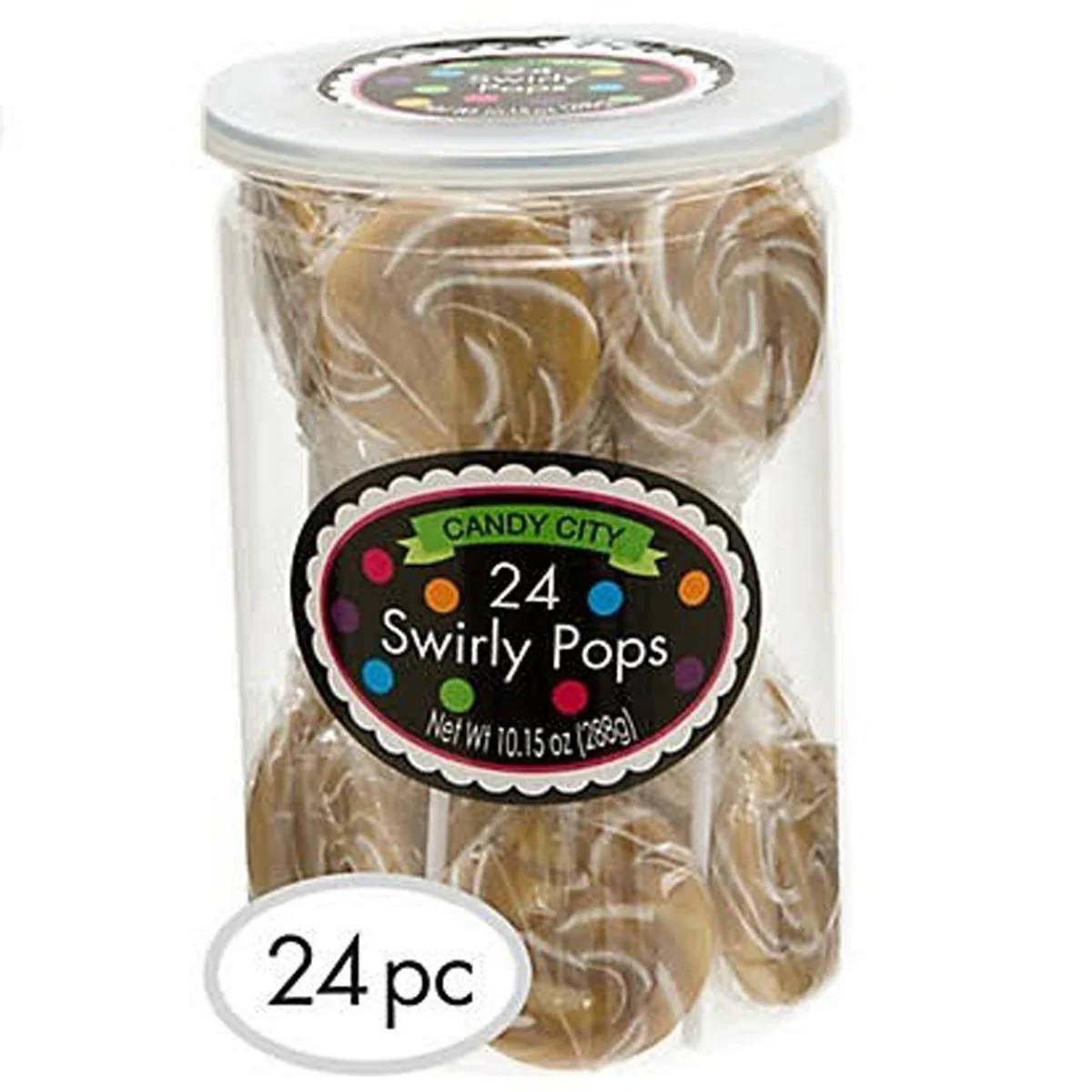 Gold Twirly Pops Lollipops, 24 Count