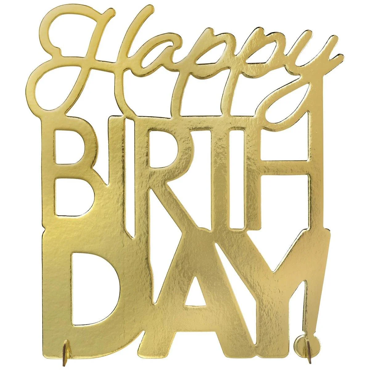 Golden Age Birthday, "Happy Birthday" Foil Centrepiece