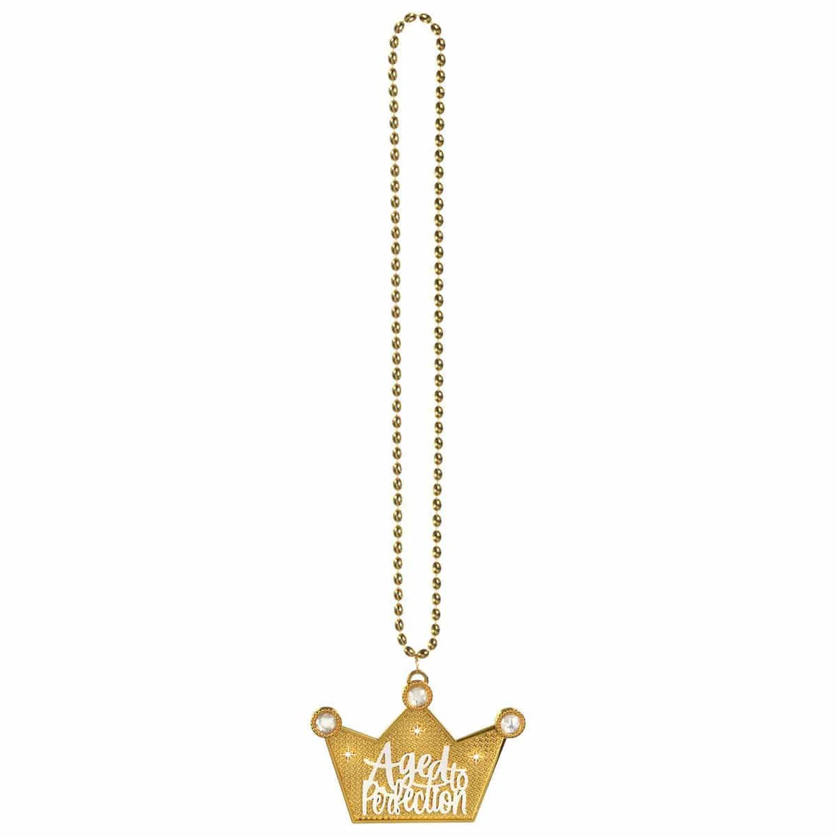 Golden Age Birthday Necklace with Medaillon, "Aged to Perfection"