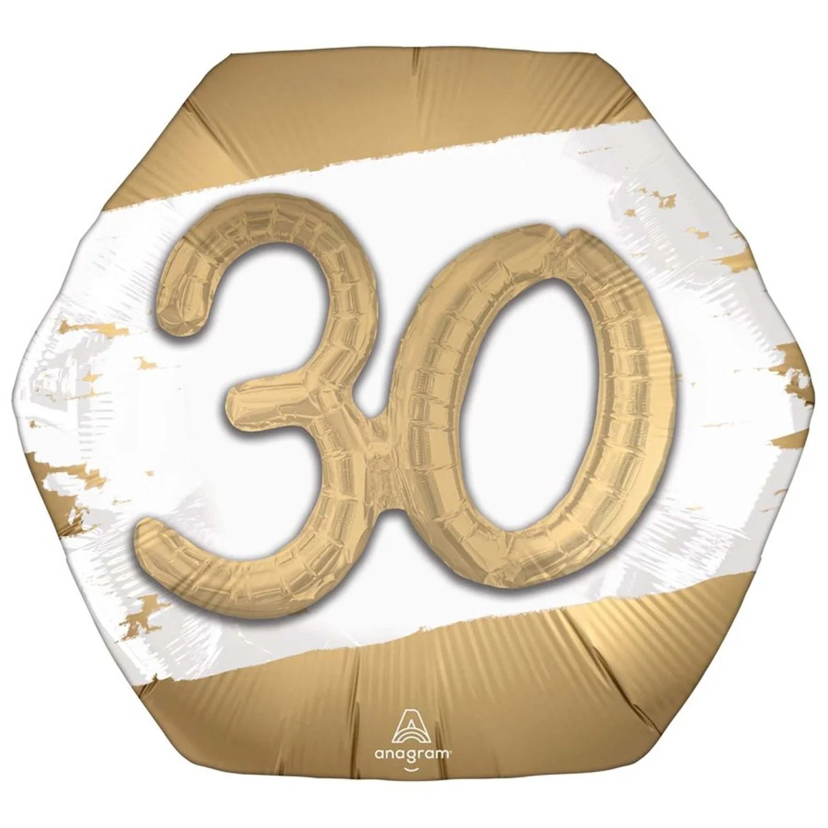 Golden Age Number 30 Supershape Balloon, 30 Inches, 1 Count