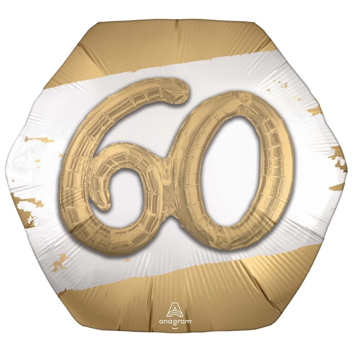 Golden Age Number 60 Supershape Balloon, 30 Inches, 1 Count