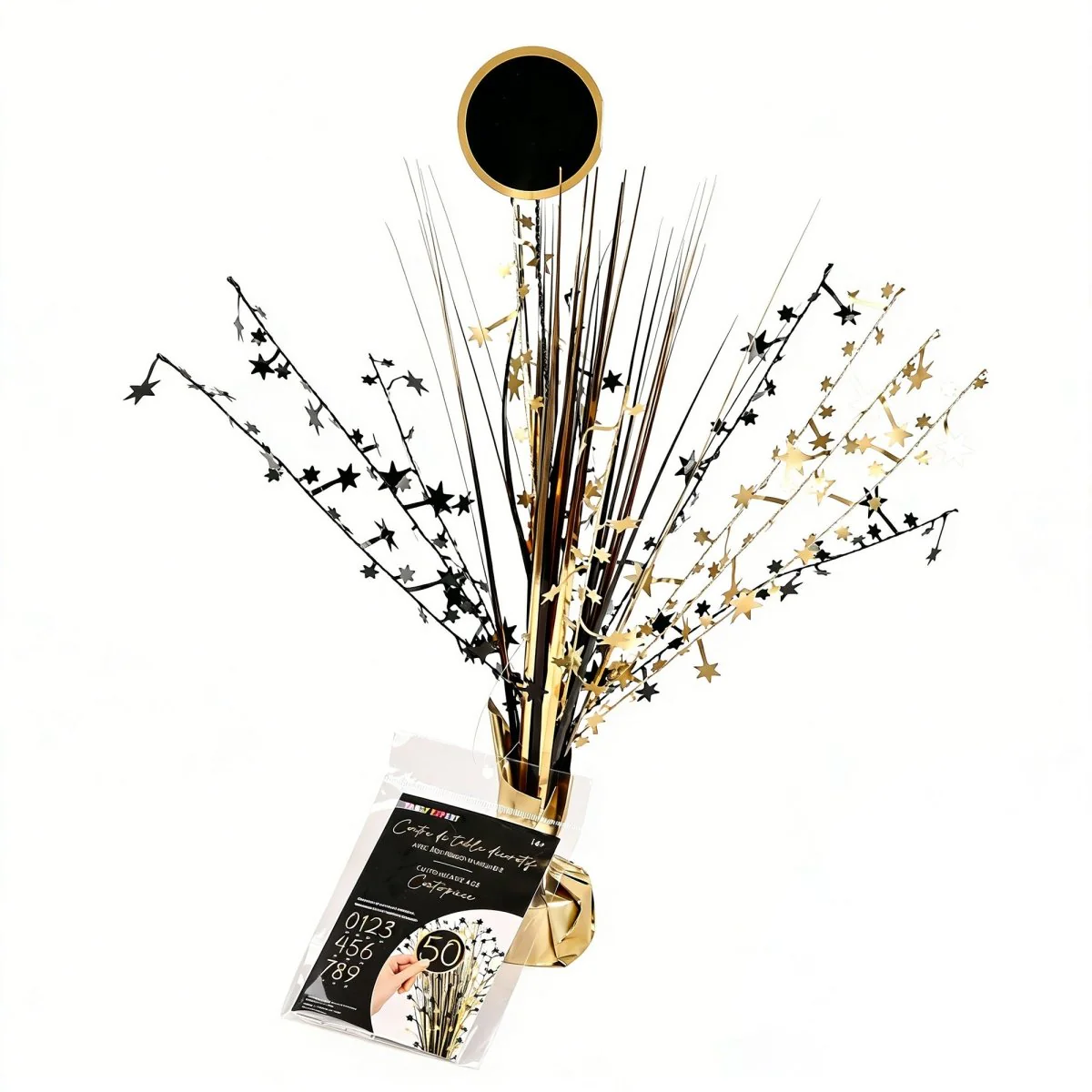 Golden Celebration Birthday Customizable Centerpiece, 18 Inches, 1 Count - Image 2