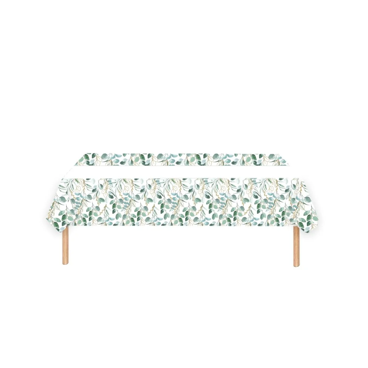 Golden Foliage Rectangular Paper Table Cover, 47 x 70 Inches, 1 Count