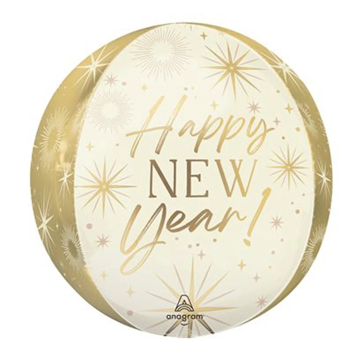 Golden New Year Obrz Balloon, 15 Inches, 1 Count