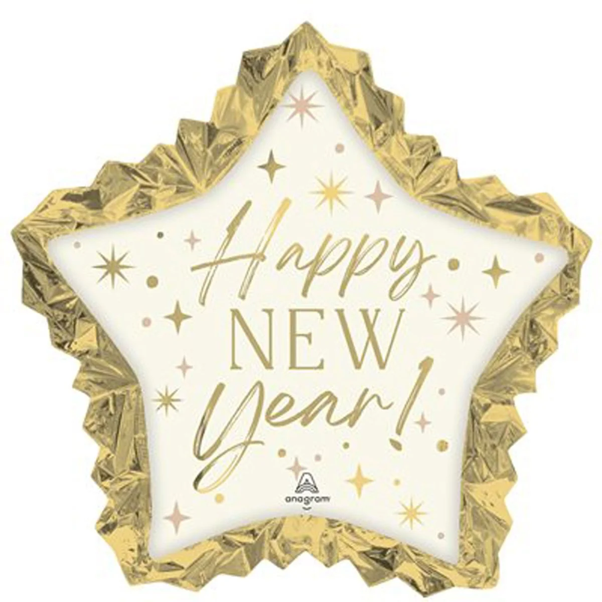 Golden Night New Year Supershape Balloon, 33 Inches, 1 Count