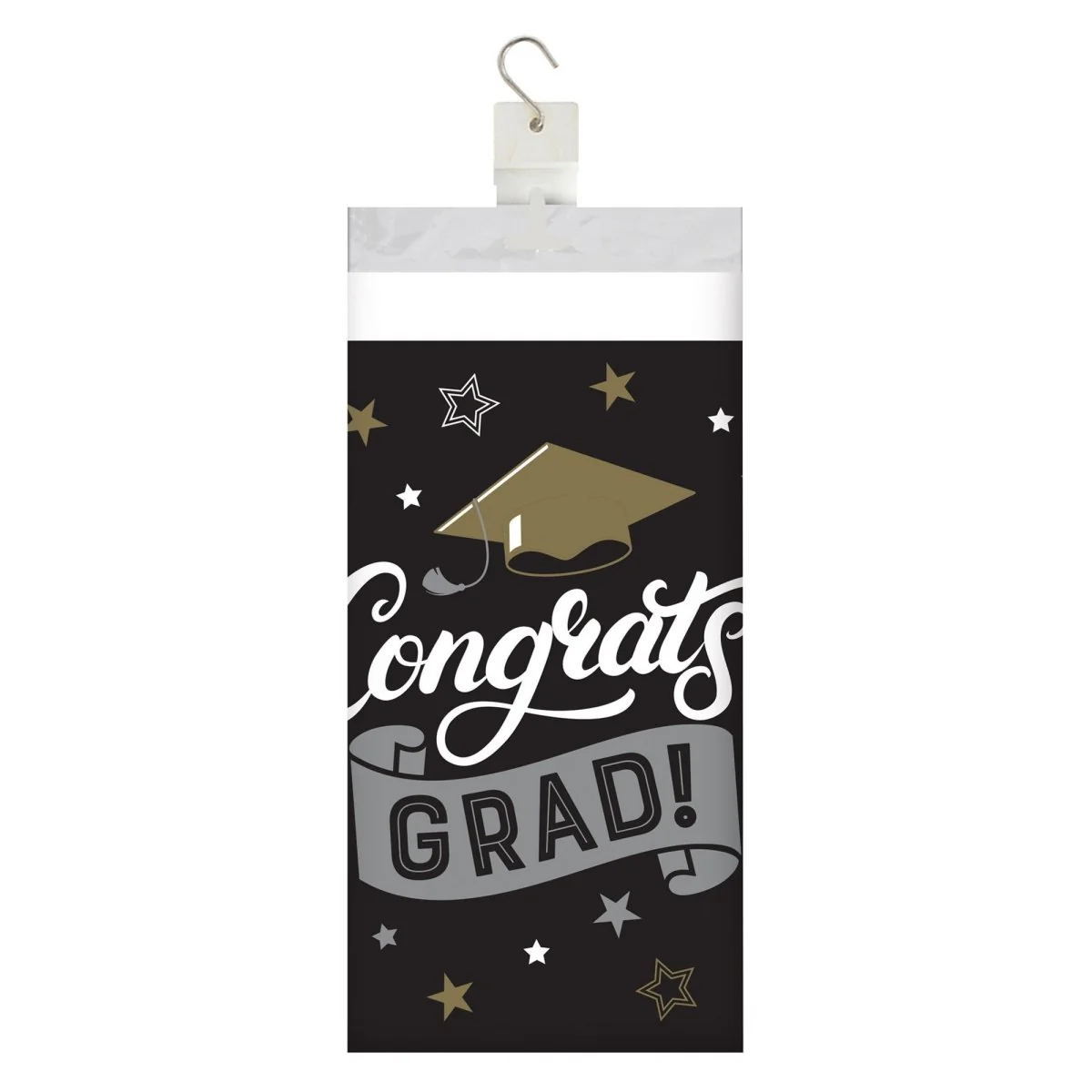 Grad Glamor Rectangular Paper Table Cover, 54 x 96 Inches, 1 Count - Image 2