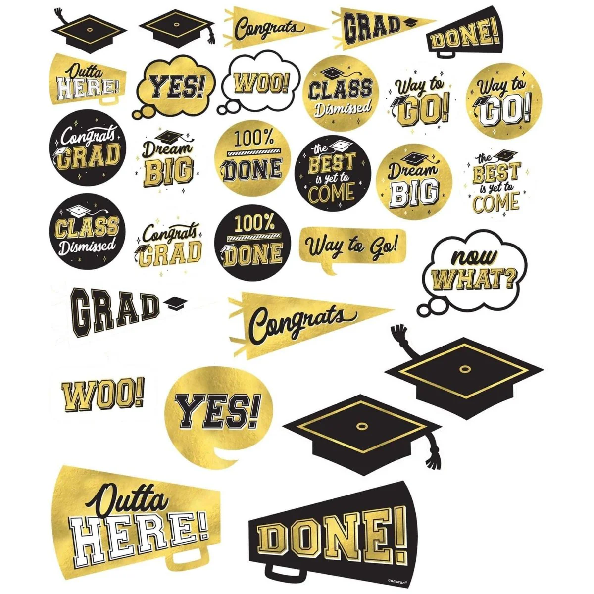 Graduation Cutout Decorations, 30 Count