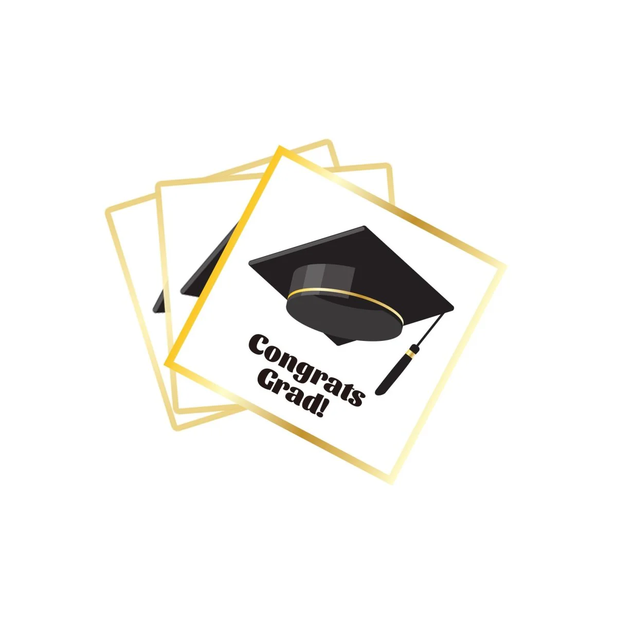 Graduation Large Lunch Napkins, English, 16 Count