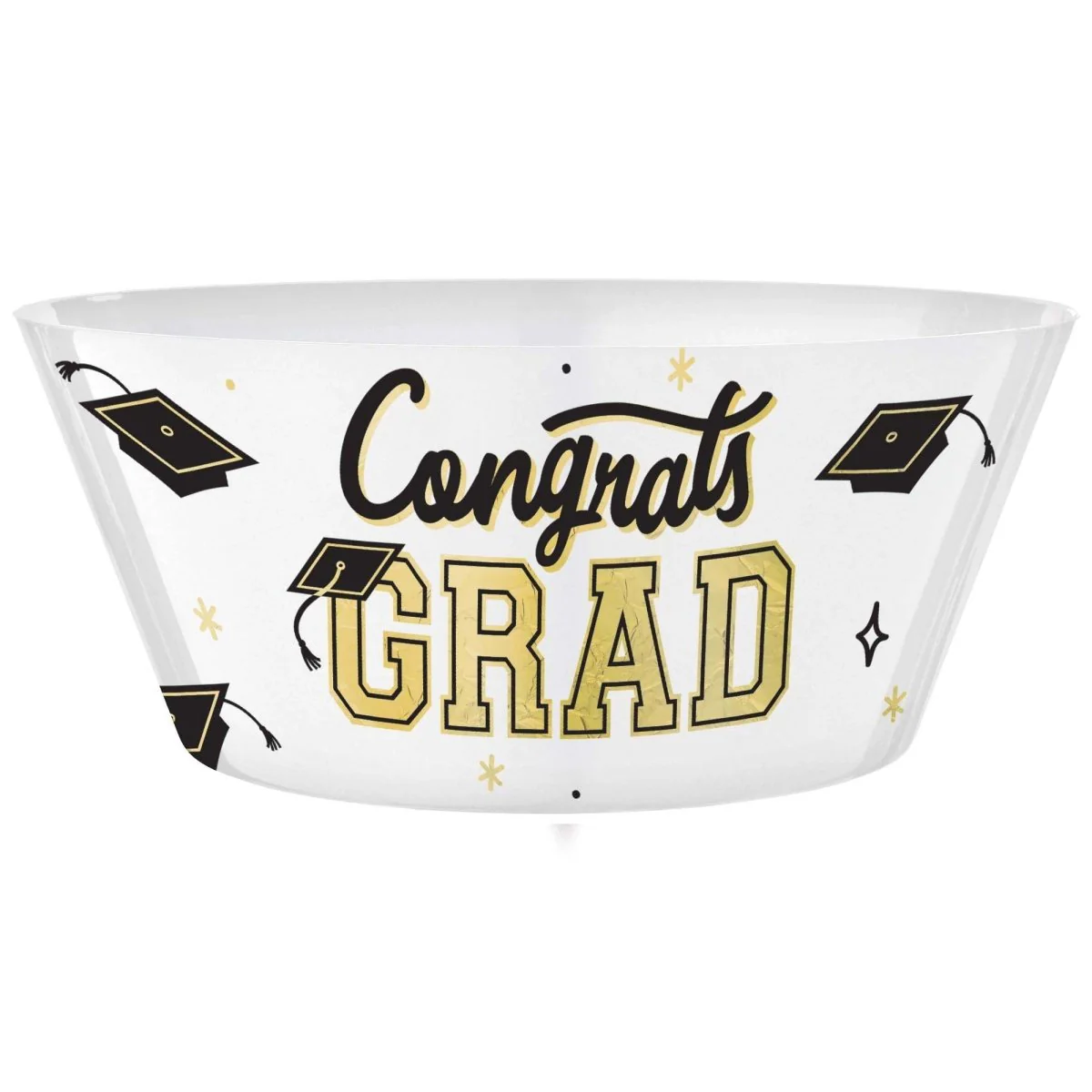 Graduation Plastic Serving Bowl, 120 Oz, 1 Count