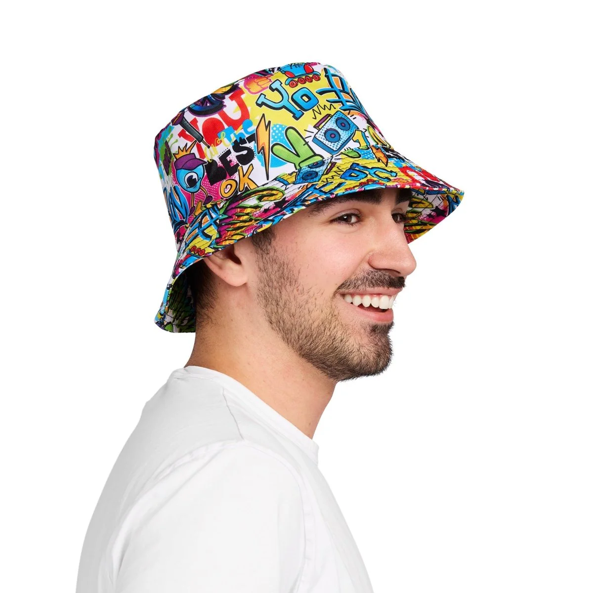 Graffiti Retro Bucket Hat for Adults - Image 3