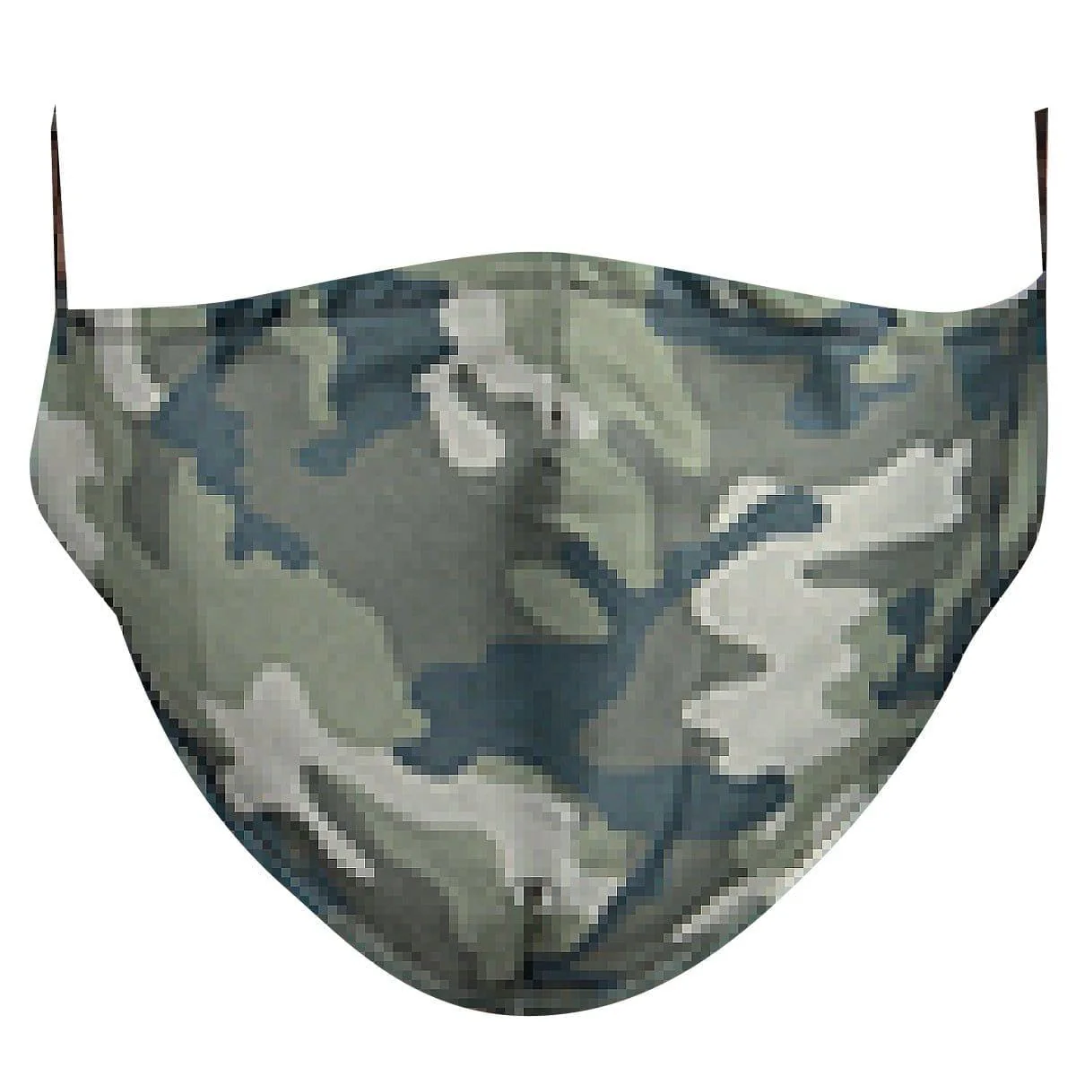 Green Camo Washable Cotton Face Mask for Adults