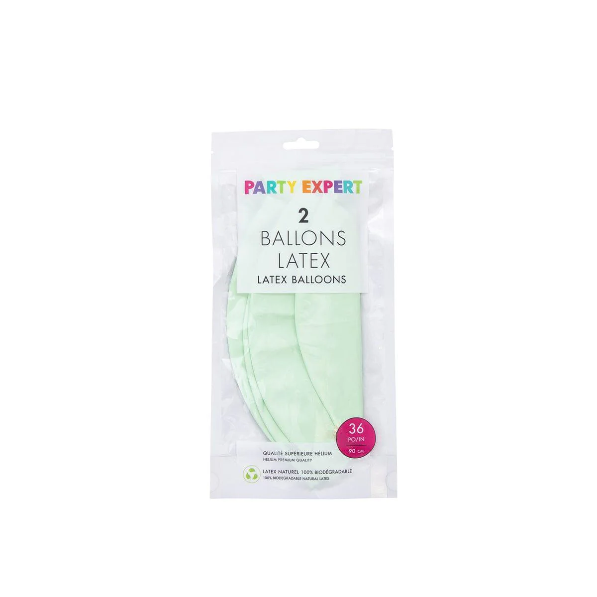 Green Latex Balloon 36 Inches, Macaroon Collection, 2 Count - Image 3