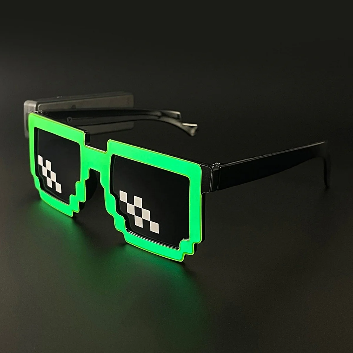 Green LED Neon Sunglasses for Adults
