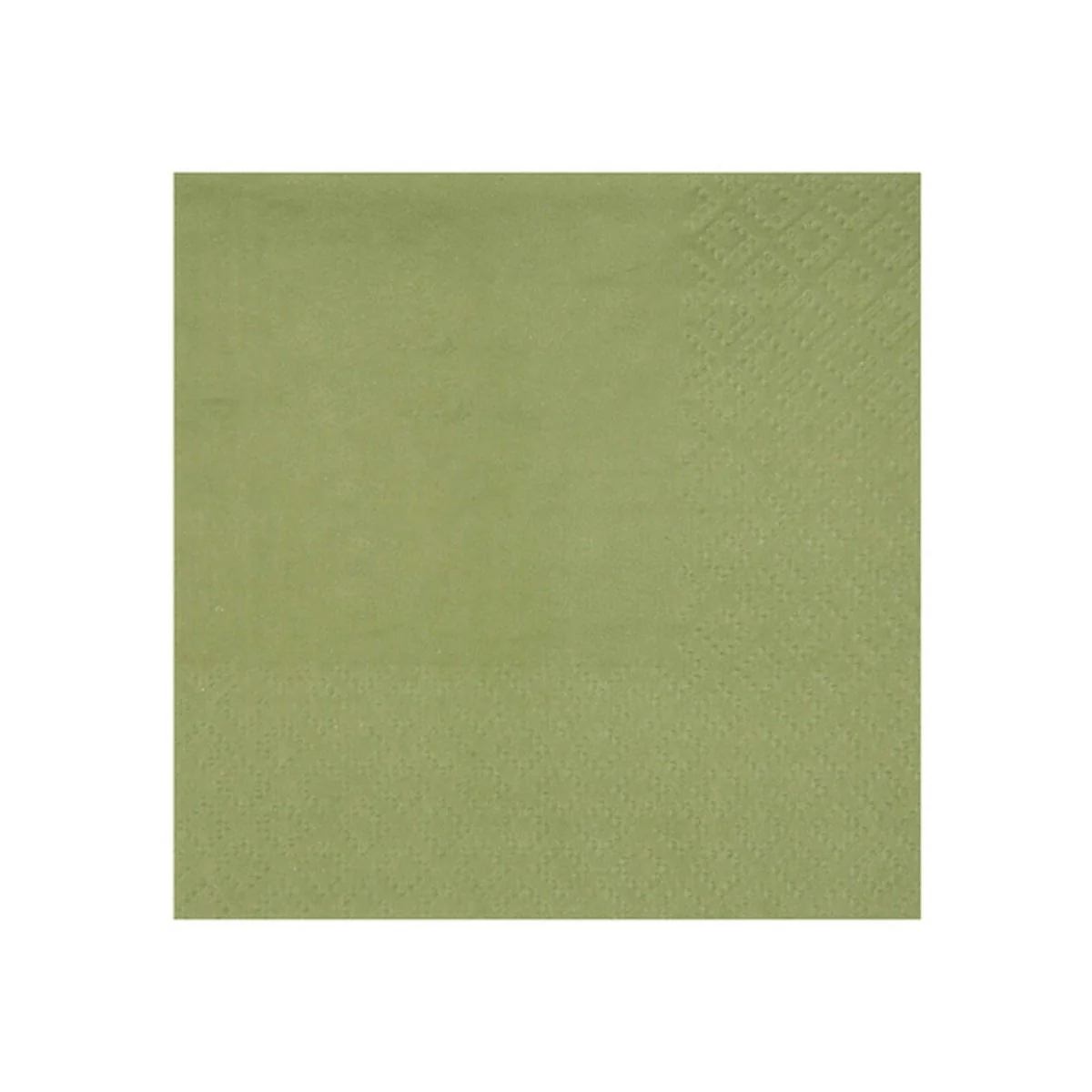 Olive Green Small Compostable Beverage Paper Party Napkins, 25 Count