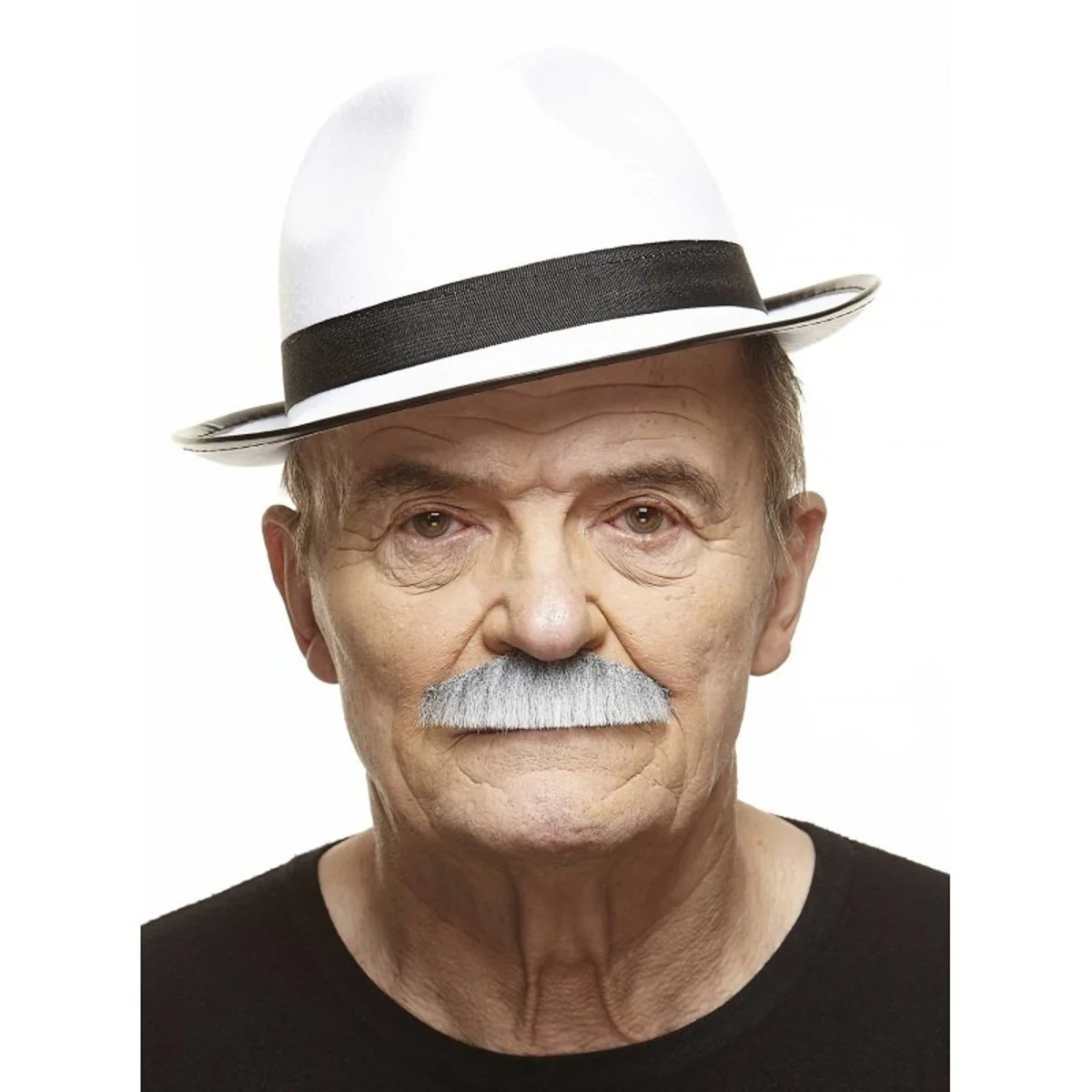 Grey and White Painter Brush Mustache, 1 Count - Image 2