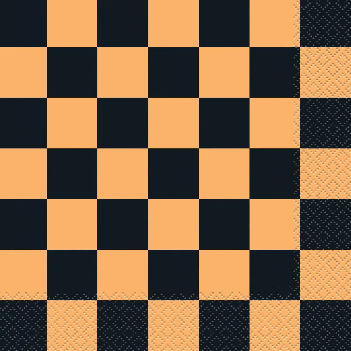Groovy Halloween Large Checkered Lunch Napkins, 16 Count